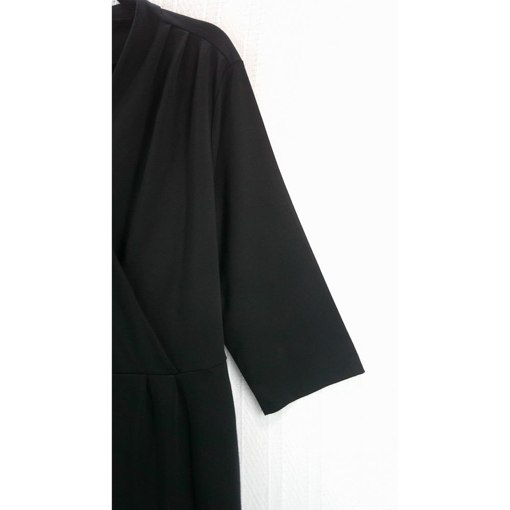 Liz Claiborne Black Jumpsuit Side Pockets 3/4 Sleeves-Women's 2XL NWT RTL $89 - Picture 8 of 9